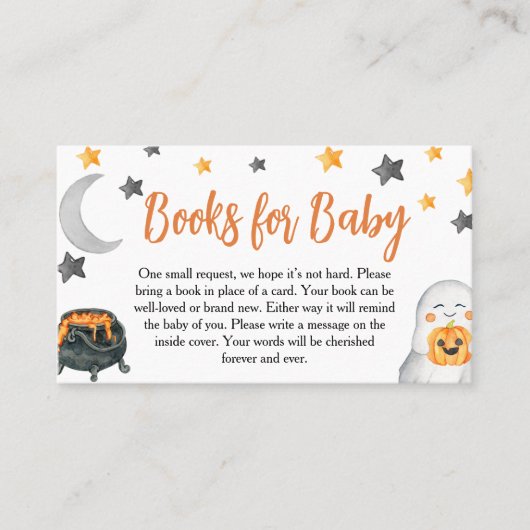Carte De Visite Un petit livre Halloween Livres pour Baby Insert (Devant)
