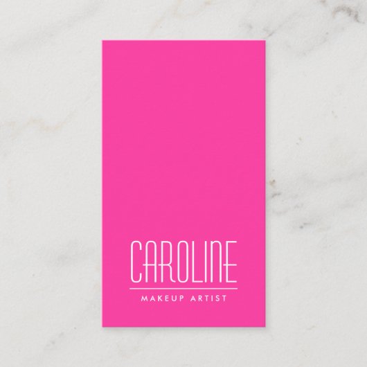 Carte De Visite Un profil personnel de mode rose vif ou (Devant)