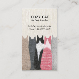 Carte De Visite Un rassemblement coloré de chats confortables