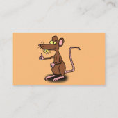 Carte De Visite Un rat brun mignon pouce vers le haut dessin animé (Dos)