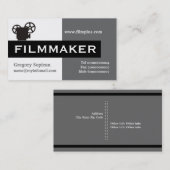 Carte De Visite Un réalisateur gris, blanc, noir attire l'oeil (Devant / Derrière)