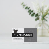 Carte De Visite Un réalisateur gris, blanc, noir attire l'oeil (Debout devant)