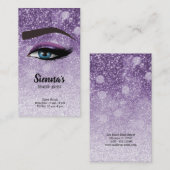 Carte De Visite Un regard pourpre lache les yeux | maquillage (Devant / Derrière)