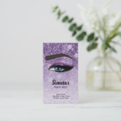 Carte De Visite Un regard pourpre lache les yeux | maquillage (Debout devant)