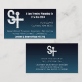 Carte De Visite Un Sam Townley Plumbing Company (Devant / Derrière)