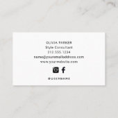 Carte De Visite Un simple bonjour| Typographie audacieuse et moder (Dos)