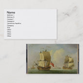 Carte De Visite Un sloop anglais et une frégate dans une brise (Devant / Derrière)