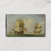 Carte De Visite Un sloop anglais et une frégate dans une brise (Dos)