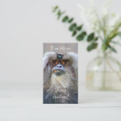 Carte De Visite Un sourire drôle de singe avec une citation motiva (Debout devant)