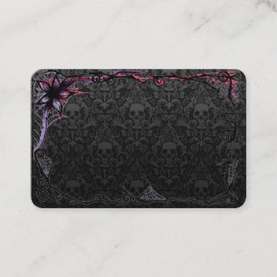 Carte De Visite Un squelette branché en gris avec un cadre de Got