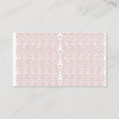 Carte De Visite Un tapis vibrant avec un mot géométrique complexe (Dos)