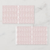 Carte De Visite Un tapis vibrant avec un mot géométrique complexe (Devant / Derrière)