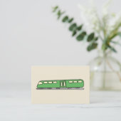 Carte De Visite Un train vert (Debout devant)