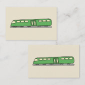 Carte De Visite Un train vert (Devant / Derrière)