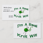 Carte De Visite Un vrai esprit de Knit (Devant / Derrière)