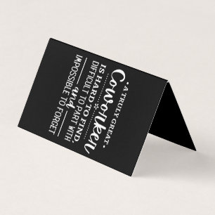 Carte De Visite Un vrai grand collègue