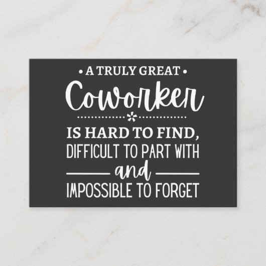 Carte De Visite Un vrai grand collègue (Devant)