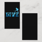 Carte De Visite Underwater Scuba Diving Men Scuba Diver (Devant / Derrière)