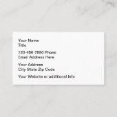 Carte De Visite Une assurance maladie simple et moderne (Dos)