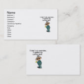 Carte De Visite Une Autre Raison De Ne Pas Exercer (Devant / Derrière)