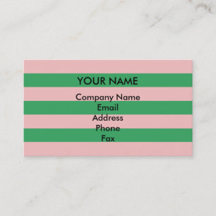 Carte De Visite Une bande rose et verte   Toute taille/forme  