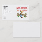 Carte De Visite Une barrière à la fois (Devant / Derrière)