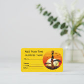 Carte De Visite Une belle femme africaine Silhouette sur les solei (Debout devant)