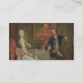 Carte De Visite Une conversation de dîner (un homme et une femme (Dos)
