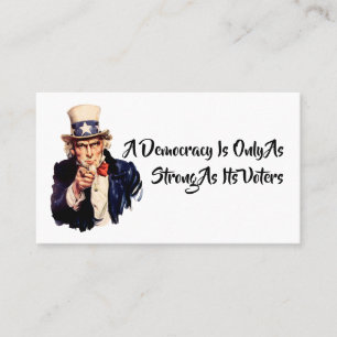 Carte De Visite Une Démocratie N'Est Que Aussi Forte Que Ses Élect