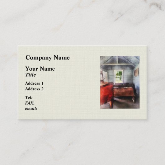 Carte De Visite Une école avec lampe d'ouragan (Devant)