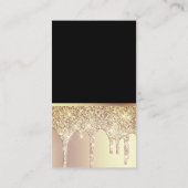 Carte De Visite Une élégante parties scintillant moderne en or de  (Dos)