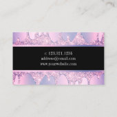 Carte De Visite Une élégante parties scintillant violette moderne  (Dos)