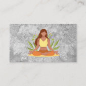Carte De Visite Une femme en train de méditer | Motif tribal (Devant)