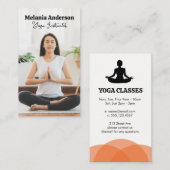 Carte De Visite Une femme en train de méditer | Yoga (Devant / Derrière)