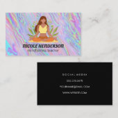 Carte De Visite Une femme en train de méditer | Yoga (Devant / Derrière)