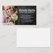 Carte De Visite Une Femme Mélange Des Cocktails (Devant / Derrière)