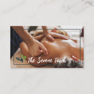 Carte De Visite Une Femme Qui Reprend Le Massage