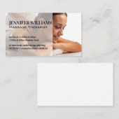 Carte De Visite Une Femme Qui Reprend Le Massage | Spa (Devant / Derrière)