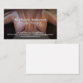 Carte De Visite Une Femme Relaxée Reprenant Le Massage (Devant / Derrière)