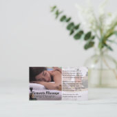 Carte De Visite Une femme se fait masser au Spa (Debout devant)