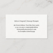 Carte De Visite Une femme se fait masser au Spa (Dos)