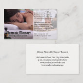 Carte De Visite Une femme se fait masser au Spa (Devant / Derrière)