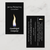 Carte De Visite Une flamme simple sur un arrière - plan noir (Devant / Derrière)