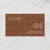 Carte De Visite Une Fleur de Lis (Dos)