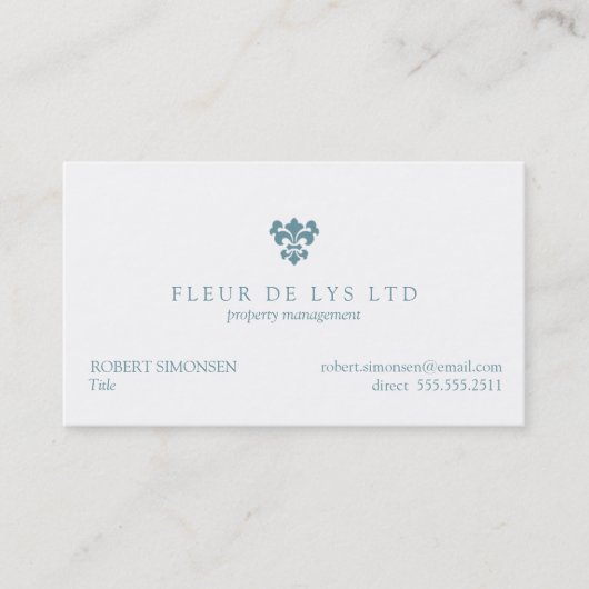 Carte De Visite Une Fleur de Lis (Devant)