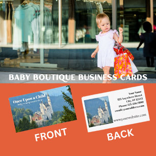 Carte De Visite Une Fois Sur Un Enfant Baby Boutique