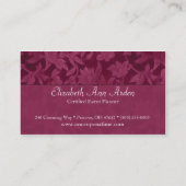 Carte De Visite Une Fois Un Profil/Carte de visite Élégant (Dos)