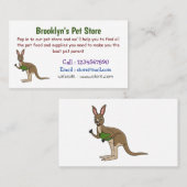 Carte De Visite Une jolie illustration de kangourou australien (Devant / Derrière)