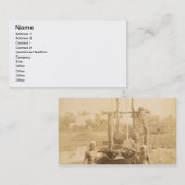 Carte De Visite Une machine égyptienne d'irrigation sur les (Devant / Derrière)