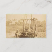 Carte De Visite Une machine égyptienne d'irrigation sur les (Dos)